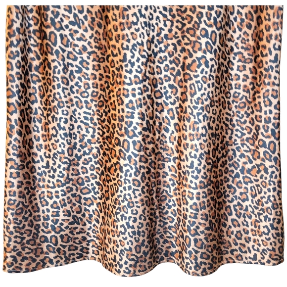 Something Navy Animal Print Midi Slip Skirt Size S - Picture 7 of 13